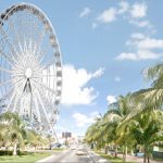 Instalan rueda de la fortuna en la zona hotelera de Cancún