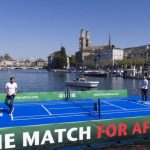 Federer y Murray ‘entrenan’ sobre el agua en Zúrich