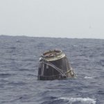 Carguero espacial Dragón regresó al Pacífico